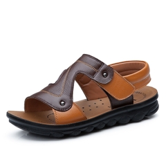 Giày sandal da bò đế mềm kiểu dáng đơn giản dành cho bé trai