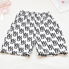 Quần short vải voan ống rộng kiểu dáng mỏng thiết kế họa tiết thời trang dành cho bé gái