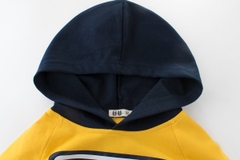 Bộ đồ thể thao cotton kiểu dáng áo hoodie phối quần dài cho bé trai