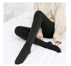 Quần legging vải cotton phối ren kiểu dáng quần tất ôm dáng dành cho nữ
