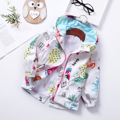 Áo khoác có mũ trùm đầu in hình dễ thương thời trang dành cho bé gái
