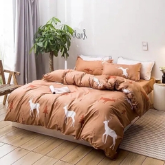 Bộ chăn drap gối cotton Korea NS270