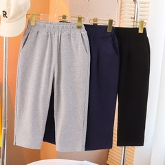 Quần lửng vải cotton co giãn kiểu dáng thể thao vận động dành cho bé gái