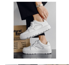 Giày sneaker nam kiểu ulzzang phối họa tiết đơn giản