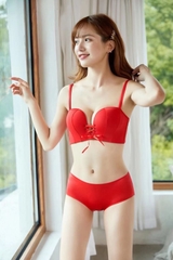Bộ đồ lót nữ thiết kế dây rút phía trước nâng ngực, không có vòng thép