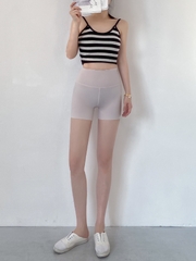 Quần legging nữ ngắn ôm dáng nâng mông cạp cao, phong cách Hàn Quốc
