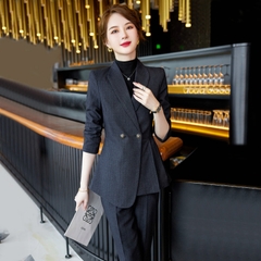 Bộ đồ vest cao cấp thiết kế ôm dáng, tà áo xếp ly một bên thời trang