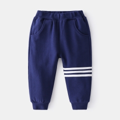 Bộ đồ thể thao cotton sọc dài tay cho bé trai