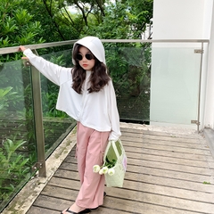 Áo khoác chống nắng màu trơn kiểu dáng mỏng giản dị dành cho bé gái