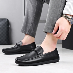 Giày lười nam chất da bò mềm kiểu dáng Châu Âu hiện đại