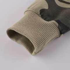 Áo khoác khóa kéo chất cotton họa tiết rằn ri dành cho bé trai