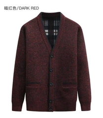 Áo len cardigan nam cổ chữ V dày dặn sang trọng
