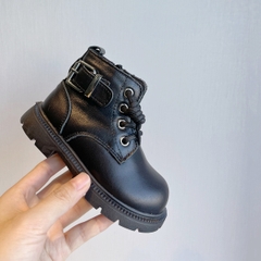 Giày boot Martin cổ thấp đế mềm chất da bò mềm mại cho bé gái