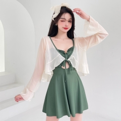 Bộ đồ bơi hai mảnh phối ren mỏng gợi cảm hợp thời trang quyến rũ