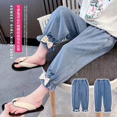 Quần jean ống túm kiểu dáng thời trang dành cho bé gái