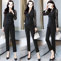 Bộ đồ vest hai mảnh ôm dáng thời trang cao cấp dành cho nữ