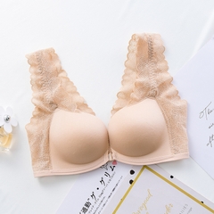 Áo bra nữ cài phía trước nâng ngực phối dây ren thời trang không gọng thép