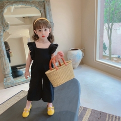 Áo liền quần tay phối ren hở lưng thời trang dành cho bé gái