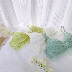 Bộ đồ lót nữ cup hình tam giác nâng ngực chống chảy xệ, phong cách tươi mới ngọt ngào