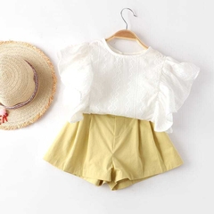 Quần short thể thao ống rộng vải cotton kiểu dáng mỏng phong cách thời trang Hàn Quốc dành cho bé gái