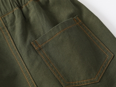 Quần short kaki thêu chữ phối viền cho bé trai