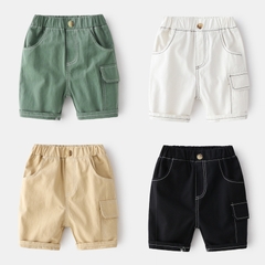 Quần short kaki túi hộp đơn giản cho bé trai