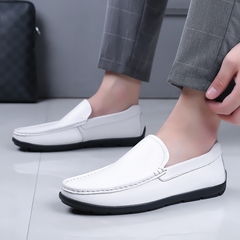 Giày lười nam chất da bò mềm mại kiểu dáng đơn giản