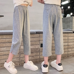 Quần lửng vải cotton co giãn kiểu dáng thể thao vận động dành cho bé gái