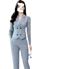 Bộ đồ vest hai mảnh ôm dáng thời trang cao cấp dành cho nữ
