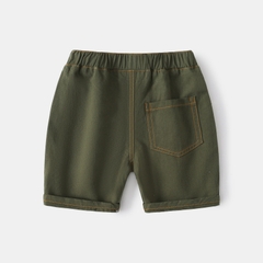 Quần short kaki thêu chữ phối viền cho bé trai