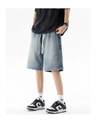 Quần short jean nam dây rút phù hợp thời trang năng động
