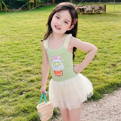 Bộ đồ bơi liền mảnh kiểu dáng công chúa dễ thương dành cho bé gái