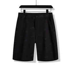Quần short kaki nam phối hoa văn nhỏ phong cách thời thượng