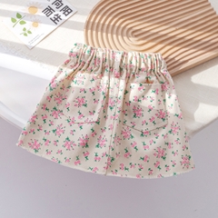 Váy họa tiết hoa đơn giản hợp thời trang phong cách Hàn Quốc tươi mới dành cho bé gái