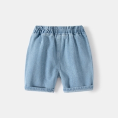 Quần short Denim phối túi hoạt hình khủng long dễ thương cho bé trai