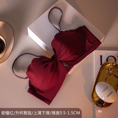 Bộ đồ lót nữ thiết kế đơn giản, áo đan chéo đường viền lượn sóng thời trang