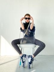 Quần legging dài chín tấc ôm dáng vải in độc đáo, phong cách Hàn Quốc dành cho nữ
