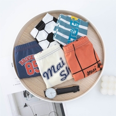 Combo 5 quần lót boxer cotton kiểu dáng họa tiết thể thao cho bé trai