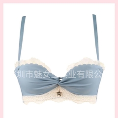 Bộ đồ lót không gọng thép phối ren, thiết kế nâng ngực gợi cảm