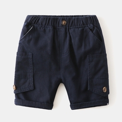 Quần short kaki bé trai phối túi phong cách Hàn Quốc