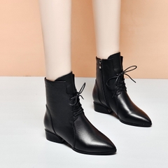 Giày boots Martin cổ ngắn mẫu mới công sở phiên bản Hàn Quốc