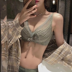 Bộ đồ lót phối ren không gọng thép nâng ngực gợi cảm dành cho nữ