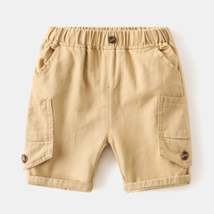Quần short kaki bé trai phối túi phong cách Hàn Quốc