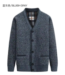 Áo len cardigan nam cổ chữ V dày dặn sang trọng