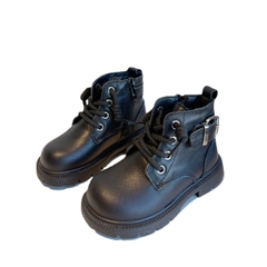 Giày boot Martin cổ thấp đế mềm chất da bò mềm mại cho bé gái
