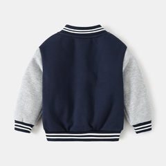 Áo khoác bomber nỉ bông dày dặn thêu hình dành cho bé trai
