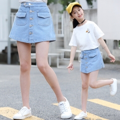 Quần short jean giả váy phong cách Hàn Quốc dành cho bé gái