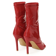 Giày boots miệng cá cổ trung phong cách Âu Mỹ