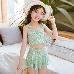 Bộ đồ bơi hai mảnh với áo hai dây và váy dành cho bé gái từ 3 đến 12 tuổi
