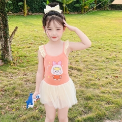 Bộ đồ bơi liền mảnh kiểu dáng công chúa dễ thương dành cho bé gái